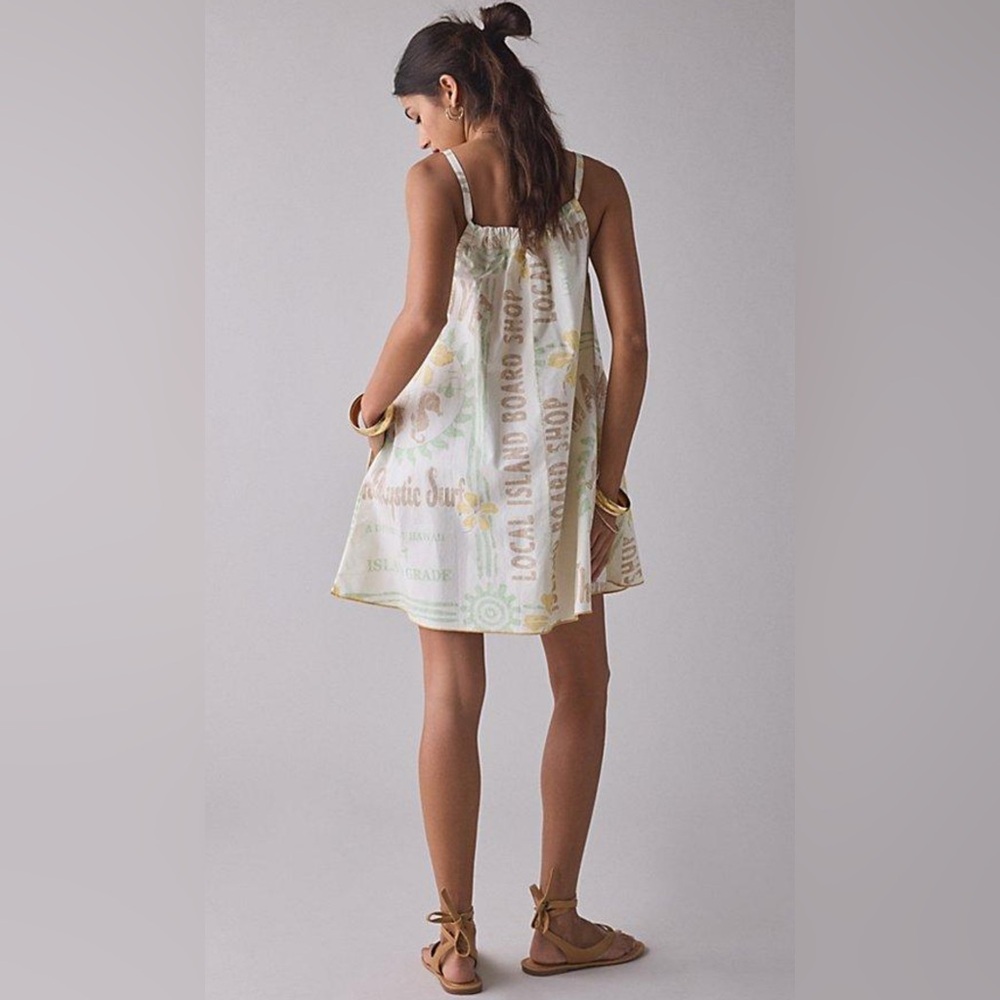 Urban outfitters BDG Cream and Green Printed Skirt NWT - Picture 2 of 6